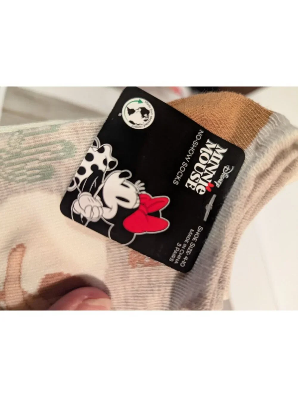 Disney Minnie Mouse Low Cut Socks Shoe Size 4-10 Set of 3 Pairs